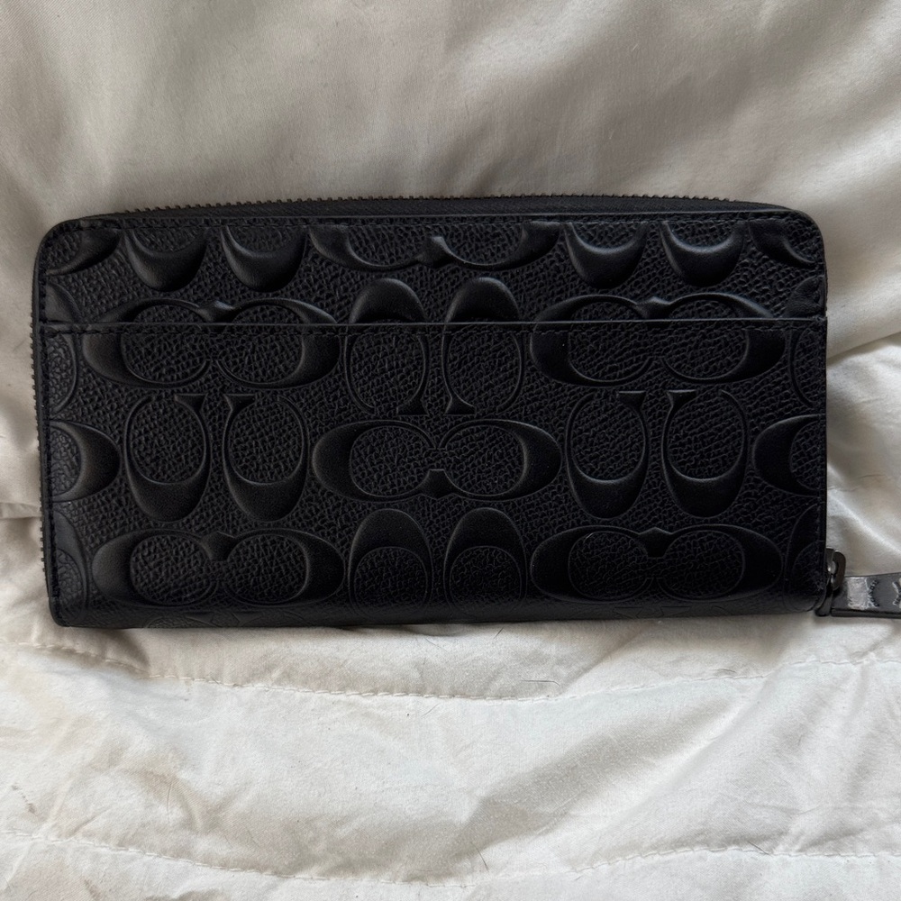 Coach Black Embossed Wallet
